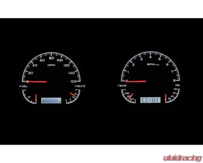 Dakota Digital VHX System Silver Alloy Face White Display for 1947-1953 Chevrolet Truck - VHX-47C-PU-S-W