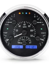 Dakota Digital VHX System Black Alloy Face Blue Display for 1949-1950 Ford Car                                     - VHX-49F-K-B - Image 3