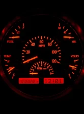 Dakota Digital VHX System Silver Alloy Face Red Display for 1951 Ford Car                                     - VHX-51F-S-R - Image 2