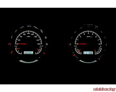 Dakota Digital VHX-54C-PU-S-W Instrument System for 1954 Chevrolet Truck, Silver Alloy Face, White Display - VHX-54C-PU-S-W