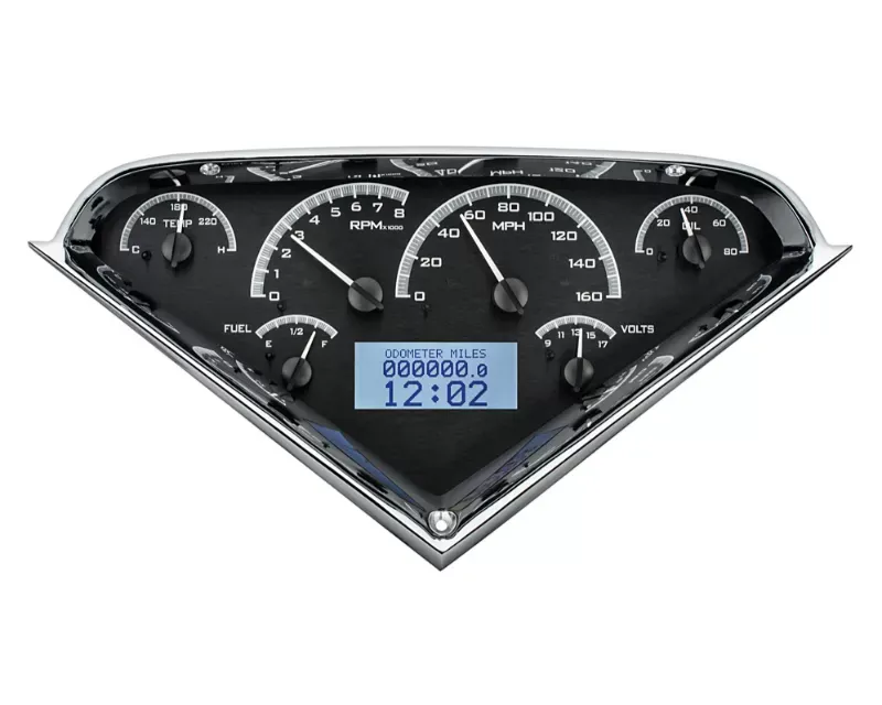 Dakota Digital VHX System Black Alloy Style Face White