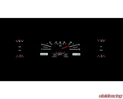 Dakota Digital VHX-61L-S-W VHX System Silver Alloy Face White Display for 1961-1963 Lincoln Continental - VHX-61L-S-W