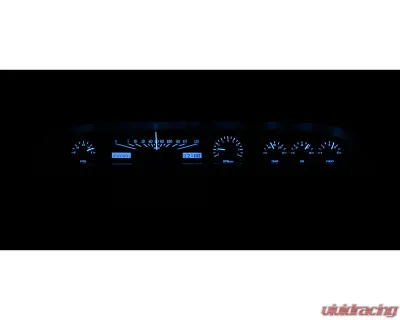 Dakota Digital VHX System Silver Alloy Face Blue Display for 1962 Ford Galaxie - VHX-62F-GAL-S-B
