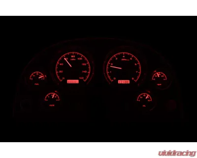 Dakota Digital VHX-63C-VET-K-R Black Alloy Gauge System Red Display for 1963-1967 Chevrolet Corvette - VHX-63C-VET-K-R