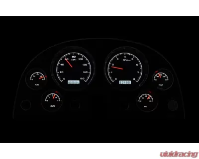 Dakota Digital VHX-63C-VET-K-R Black Alloy Gauge System Red Display for 1963-1967 Chevrolet Corvette - VHX-63C-VET-K-R