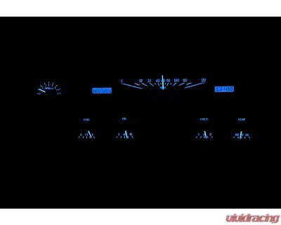 Dakota Digital VHX-64L-K-B VHX System Black Alloy Face Blue Display for 1964-1965 Lincoln Continental - VHX-64L-K-B