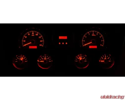 Dakota Digital VHX-67C-PU-K-R VHX System Black Alloy Face Red Display for 1967-1972 Chevrolet Truck - VHX-67C-PU-K-R