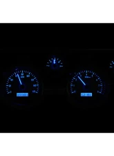 Dakota Digital VHX-67F-MUS-S-B VHX System Silver Alloy Face Blue Display for 1967-1968 Ford Mustang                                     - VHX-67F-MUS-S-B - Image 2