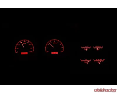 Dakota Digital VHX-68C-CAC-S-R VHX System Silver Alloy Face Red Display for 1968 Chevrolet Camaro - VHX-68C-CAC-S-R