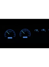 Dakota Digital VHX System Black Alloy Face Blue Display for 1968-1970 Dodge Charger Rallye                                     - VHX-68D-CHG-K-B - Image 2