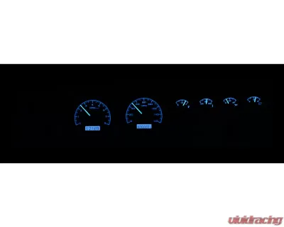 Dakota Digital VHX System Black Alloy Face Blue Display for 1968-1970 Dodge Charger Rallye - VHX-68D-CHG-K-B
