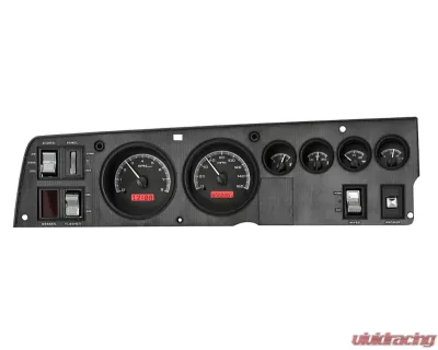 Dakota Digital VHX System Black Alloy Face Red Display for 1968-1970 Dodge Charger Rallye B-Body - VHX-68D-CHG-K-R