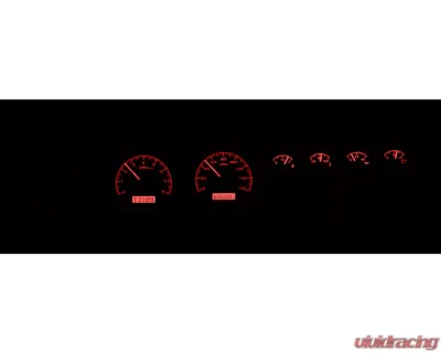 Dakota Digital VHX System Black Alloy Face Red Display for 1968-1970 Dodge Charger Rallye B-Body - VHX-68D-CHG-K-R
