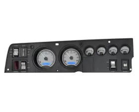 Dakota Digital VHX System Silver Alloy Face Blue Display for 1968-1970 Dodge Charger