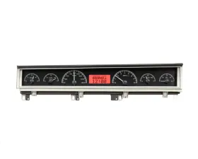 Dakota Digital VHX-68D-STD-K-R System Black Alloy Face Red Display for 1968-1970 Dodge B-Body