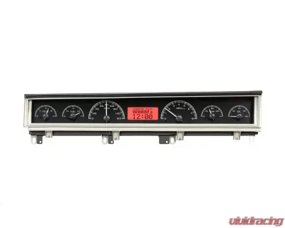 Dakota Digital VHX-68D-STD-K-R System Black Alloy Face Red Display for 1968-1970 Dodge B-Body - VHX-68D-STD-K-R