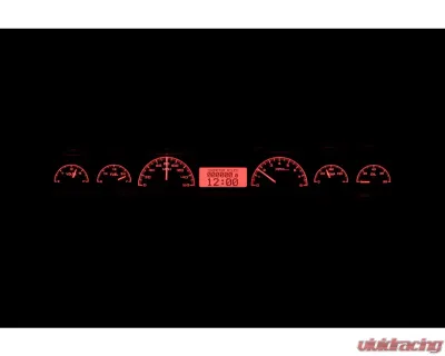Dakota Digital VHX-68D-STD-K-R System Black Alloy Face Red Display for 1968-1970 Dodge B-Body - VHX-68D-STD-K-R