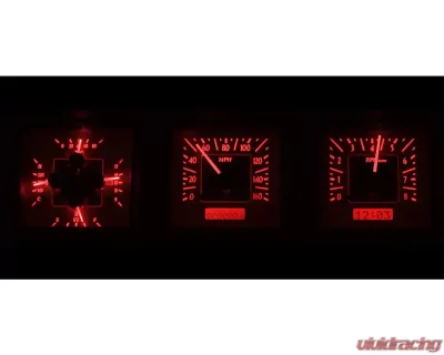 Dakota Digital VHX System Silver Alloy Style Face Blue
