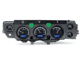 Dakota Digital VHX-70C-CVL-K-B VHX System Black Alloy Face Blue Display for 1970-1972 Chevrolet Chevelle El Camino