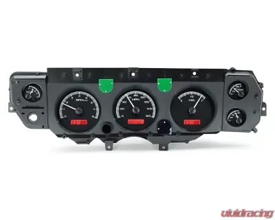 Dakota Digital VHX System Black Alloy Face Red Display for 1970-1972 Chevrolet Chevelle El Camino - VHX-70C-CVL-K-R