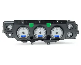 Dakota Digital VHX System Silver Alloy Face Blue Display for 1970-1972 Chevrolet Chevelle El Camino