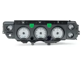 Dakota Digital VHX System Silver Alloy Face White Display for Chevrolet Chevelle El Camino 1970-1972