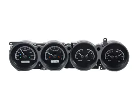 Dakota Digital VHX System Black Alloy Face White Display Dodge Challenger E-Body 1970-1974