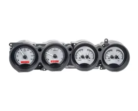 Dakota Digital VHX System Silver Alloy Face Red Display for 1970-1974 Dodge Challenger E-Body