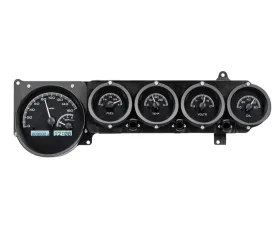 Dakota Digital VHX System Black Alloy Face White Display for 1970-1974 Dodge Challenger E-Body