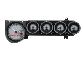 Dakota Digital VHX System Silver Alloy Face Red Display for 1970-1974 Dodge Challenger E-Body