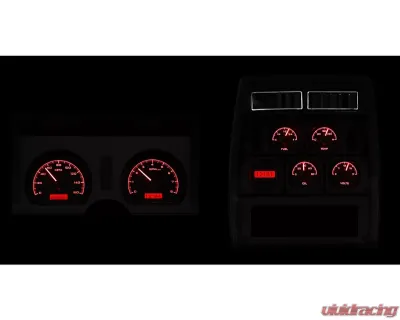 Dakota Digital VHX System Digital Clock Black Alloy Face Red Display for 1978-1982 Chevrolet Corvette - VHX-78C-VET-K-R