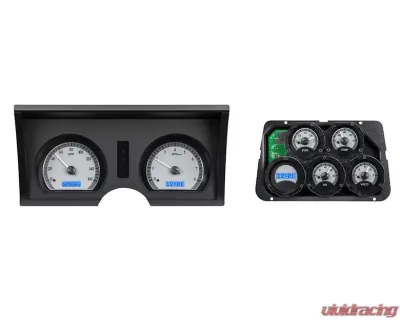Dakota Digital VHX System Digital Clock Silver Alloy Blue Display for 1978-1982 Chevrolet Corvette - VHX-78C-VET-S-B