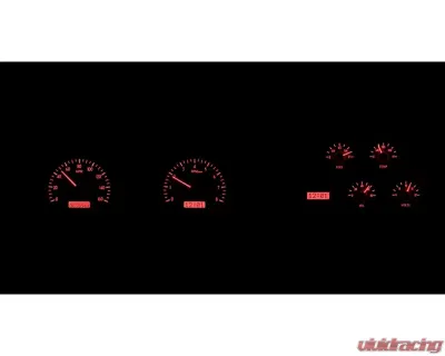 Dakota Digital VHX System Digital Clock Silver Alloy Face Red Display for 1978-1982 Chevrolet Corvette - VHX-78C-VET-S-R