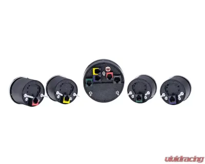 Dakota Digital VHX-1050-K-R 5-Piece Round Universal Gauge System Black Alloy Red Display - VHX-1050-K-R