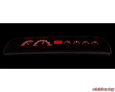Dakota Digital VHX System Silver Alloy Style Face Red