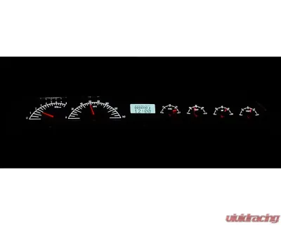 Dakota Digital VHX System Silver Alloy Face White Display for 1963-1964 Chevrolet Impala - VHX-63C-IMP-S-W