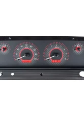 Dakota Digital VHX System Carbon Fiber Style Face Red Display for 1964-1966 Chevrolet Pickup                                     - VHX-64C-PU-C-R - Image 3
