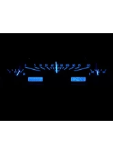 Dakota Digital VHX System Silver Alloy Face Blue Display for 1964-1965 Ford Falcon Mustang                                     - VHX-64F-FAL-S-B - Image 2
