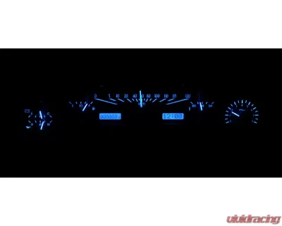 Dakota Digital VHX System Silver Alloy Face Blue Display for 1964-1965 Ford Falcon Mustang - VHX-64F-FAL-S-B