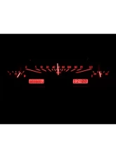 Dakota Digital VHX System Silver Alloy Face Red Display for 1964-1965 Ford Falcon Mustang                                     - VHX-64F-FAL-S-R - Image 2