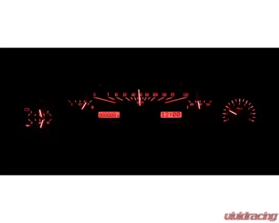 Dakota Digital VHX System Silver Alloy Face Red Display for 1964-1965 Ford Falcon Mustang - VHX-64F-FAL-S-R
