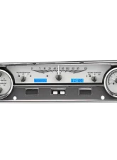 Dakota Digital VHX System Silver Alloy Face Blue Display for 1964-1965 Ford Falcon Mustang                                     - VHX-64F-FAL-S-B - Image 3