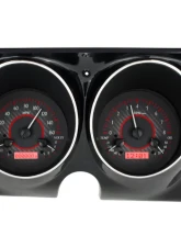 Dakota Digital VHX System Carbon Fiber Style Face Red Display for 1967-1968 Chevrolet Camaro, Firebird                                     - VHX-67C-CAM-C-R - Image 3
