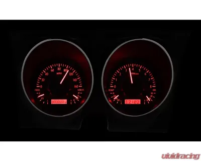 Dakota Digital VHX System Carbon Fiber Style Face Red Display for 1967-1968 Chevrolet Camaro, Firebird - VHX-67C-CAM-C-R