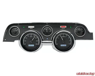 Dakota Digital VHX System Silver Alloy Face White Display for 1967-1968 Ford Mustang - VHX-67F-MUS-S-W