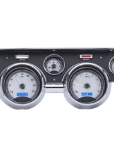 Dakota Digital VHX-67F-MUS-S-B VHX System Silver Alloy Face Blue Display for 1967-1968 Ford Mustang                                     - VHX-67F-MUS-S-B - Image 3