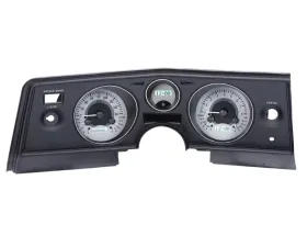Dakota Digital VHX System Silver Alloy Face White Display for 1969 Chevrolet Chevelle El Camino
