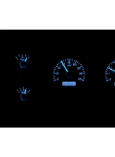 Dakota Digital VHX System Black Alloy Face Blue Display for 1973-1987 Chevrolet Pickup                                     - VHX-73C-PU-K-B - Image 2