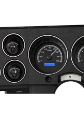 Dakota Digital VHX System Black Alloy Face Blue Display for 1973-1987 Chevrolet Pickup                                     - VHX-73C-PU-K-B - Image 3