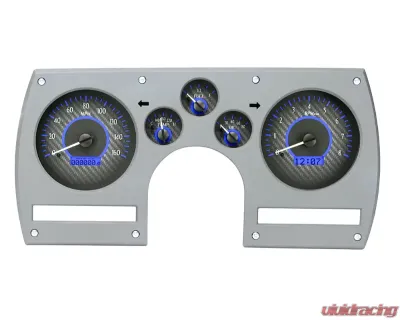 Dakota Digital VHX System Carbon Fiber Style Face Blue Display for 1982-1989 Chevrolet Camaro - VHX-82C-CAM-C-B